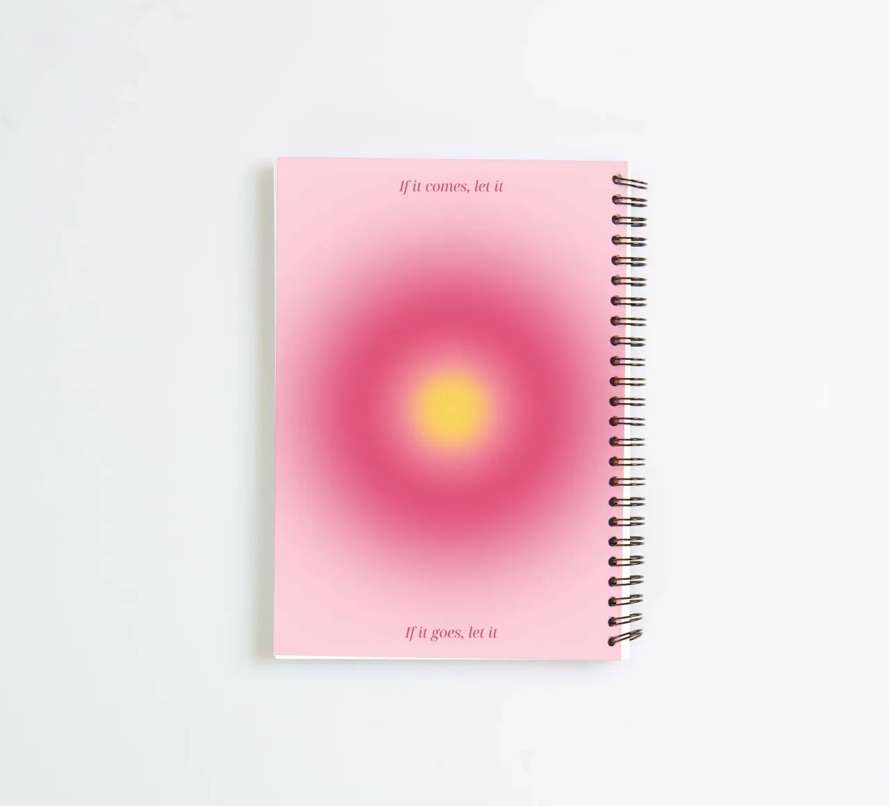 "If It Comes, Let It" Aura Gradient Art Print spiral notebook by homdeco