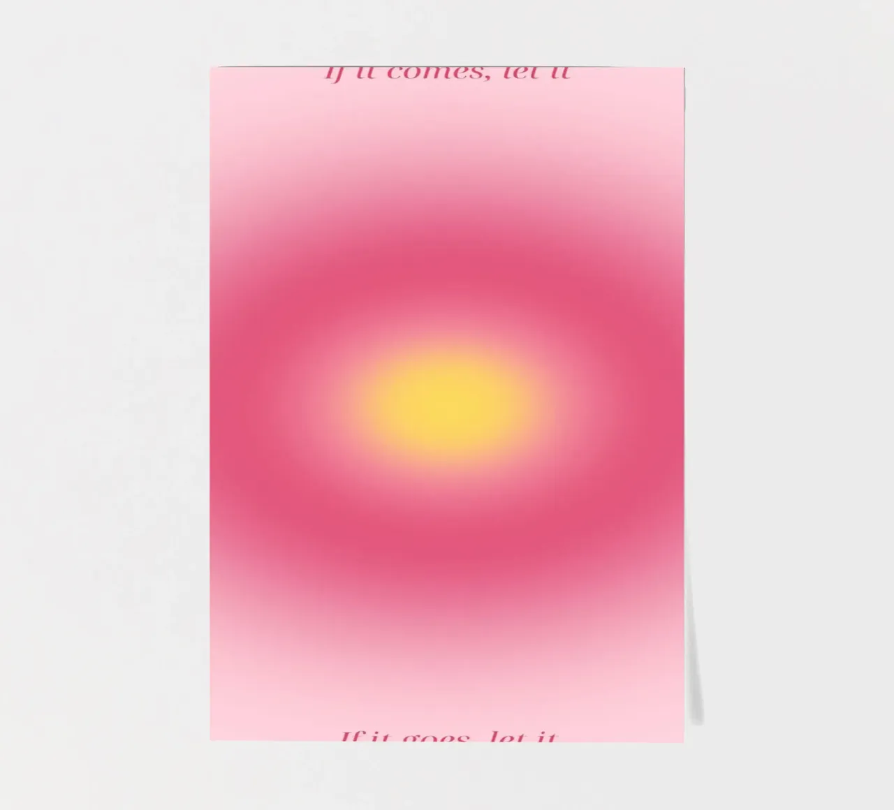 "If It Comes, Let It" Aura Gradient Art Print sticker sheet by homdeco