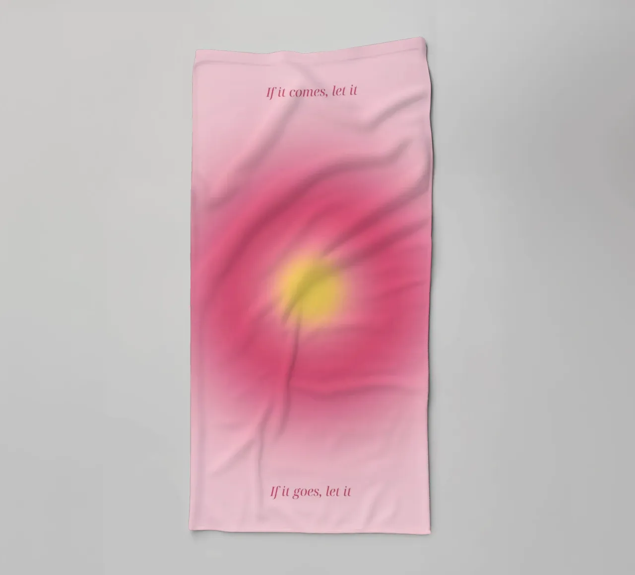 "If It Comes, Let It" Aura Gradient Art Print towel by homdeco