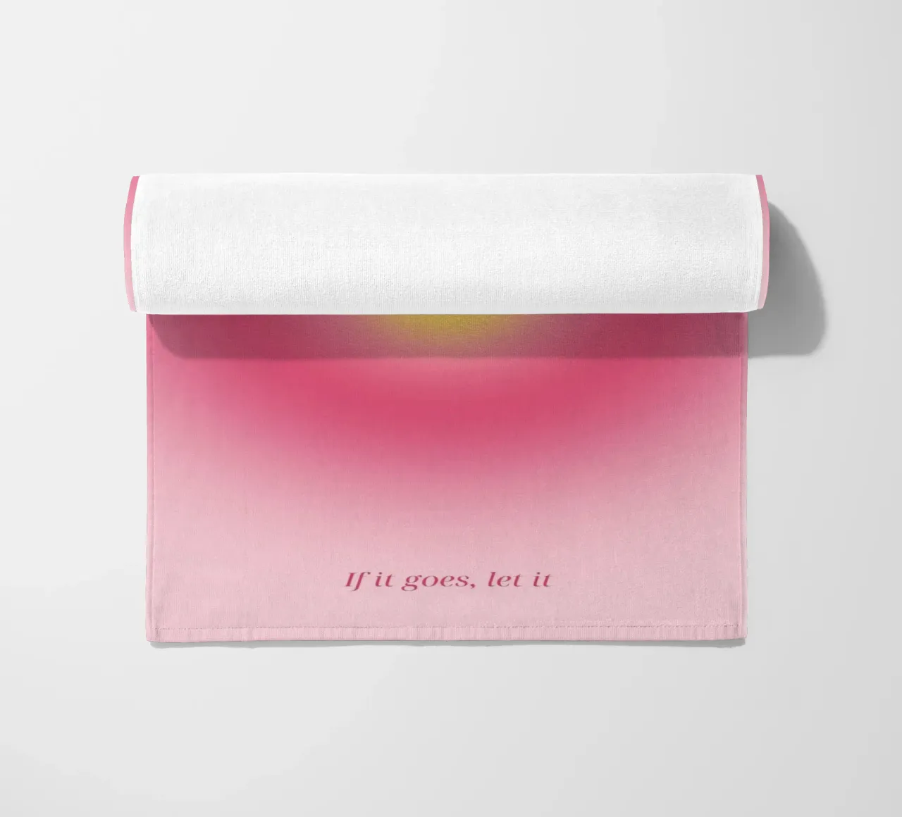 "If It Comes, Let It" Aura Gradient Art Print beach towel by homdeco