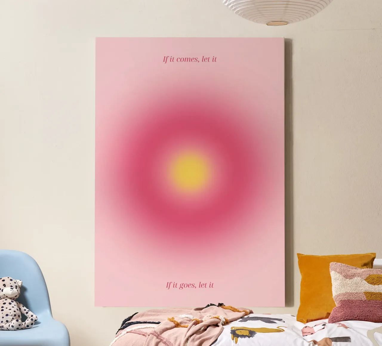 "If It Comes, Let It" Aura Gradient Art Print canvas by homdeco