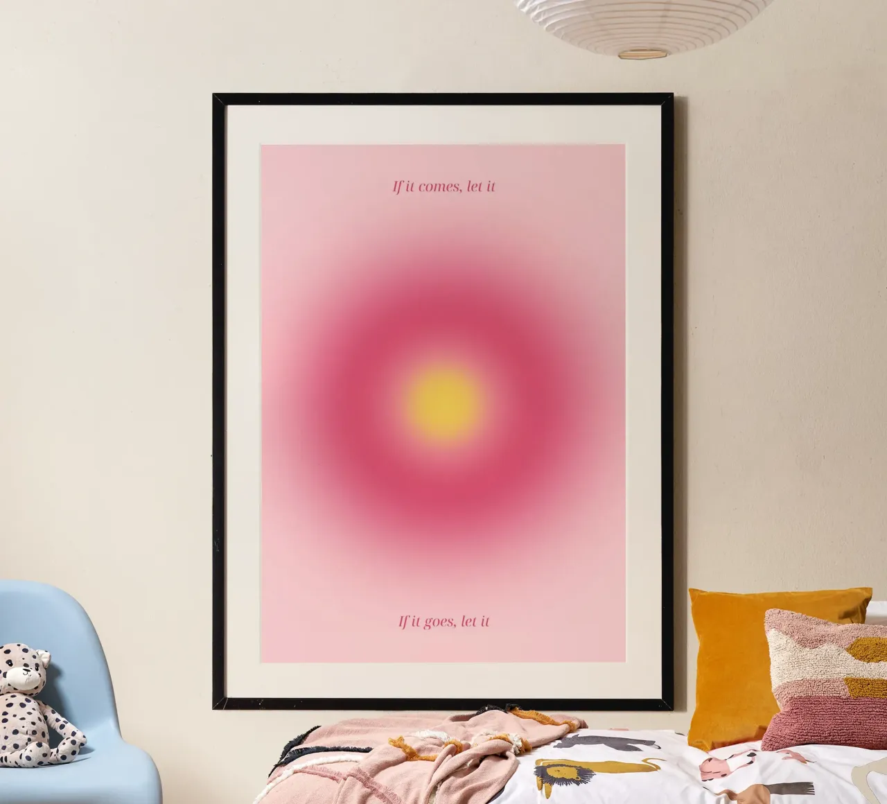 "If It Comes, Let It" Aura Gradient Art Print hahnemühle by homdeco