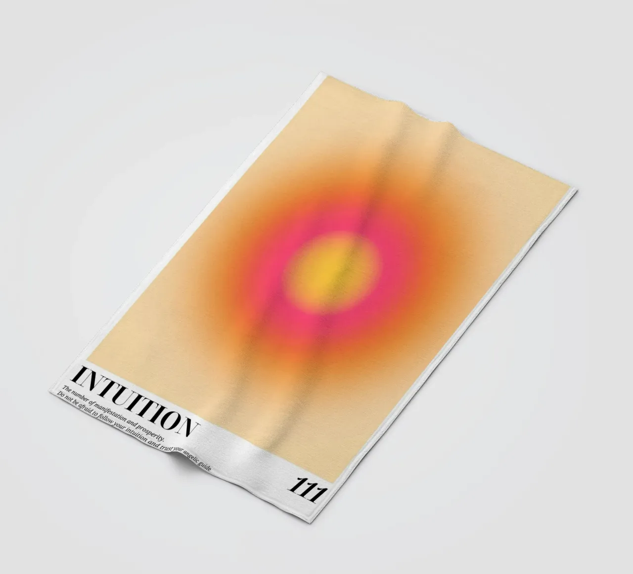 "Intuition 111" Engelen Aura Kleurverloop Kunstdruk fleecedeken van homdeco