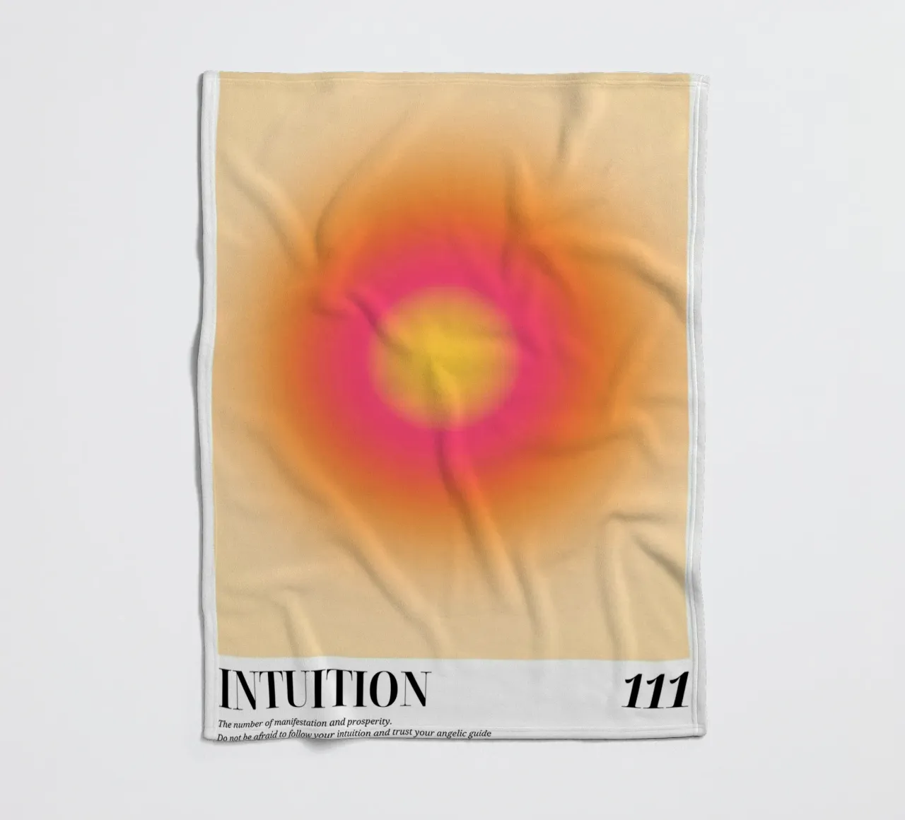 "Intuition 111" Engelen Aura Kleurverloop Kunstdruk fleecedeken van homdeco