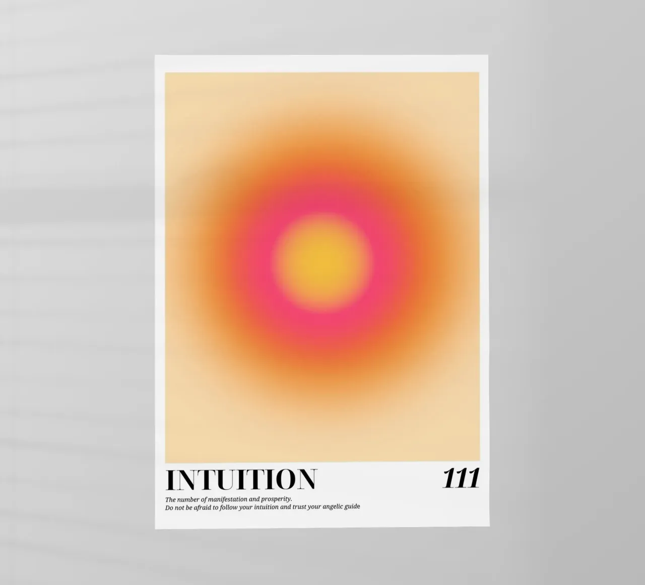 "Intuition 111" Angelic Aura Gradient Art Print backlit film by homdeco