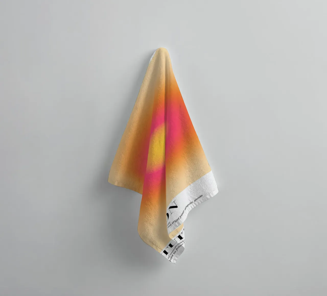 "Intuition 111" Engelen Aura Kleurverloop Kunstdruk badhanddoek van homdeco