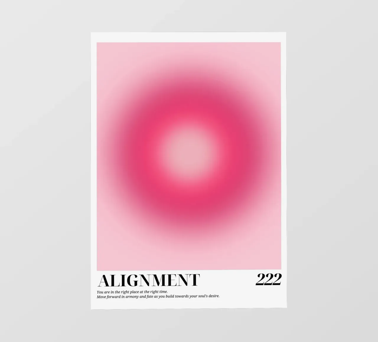 "Allineamento 222" Angelo Numero Aura Gradiente Arte pellicola backlit da homdeco