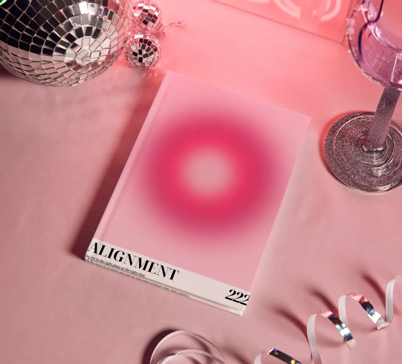"Alignement 222" Nombre d'Anges Aura Gradient Art carnet de notes de homdeco