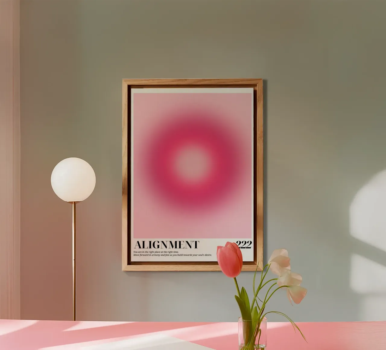 "Alignement 222" Nombre d'Anges Aura Gradient Art panneau forex de homdeco