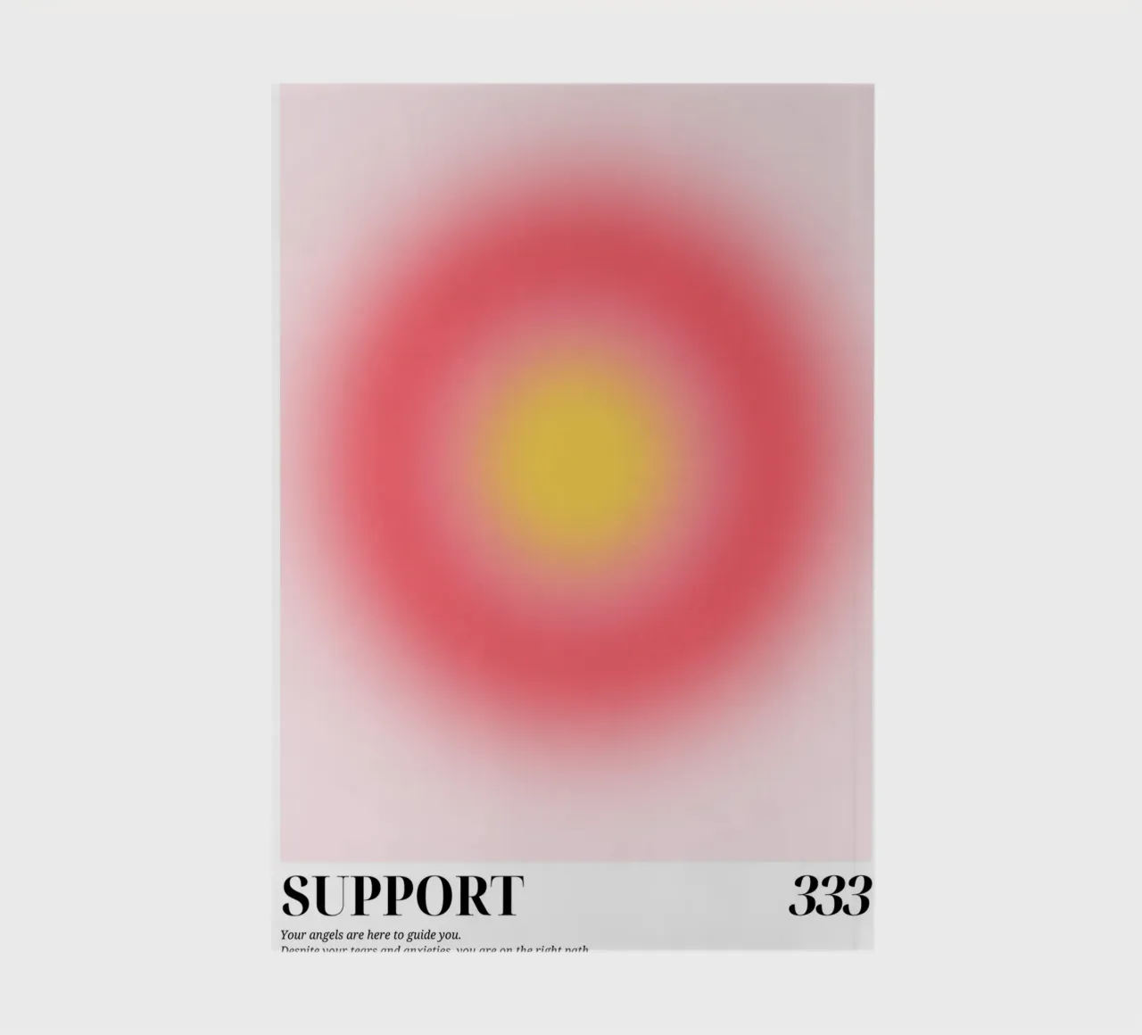 "Support 333" Angelic Aura Gradient Art Print notebook by homdeco