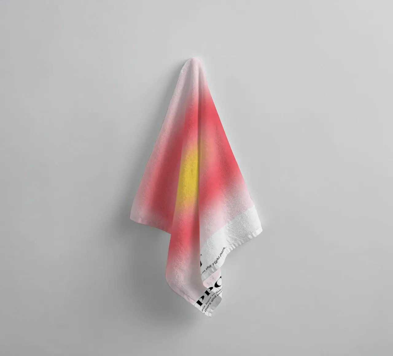 "Support 333" Engelen Aura Kleurverloop Kunstdruk badhanddoek van homdeco