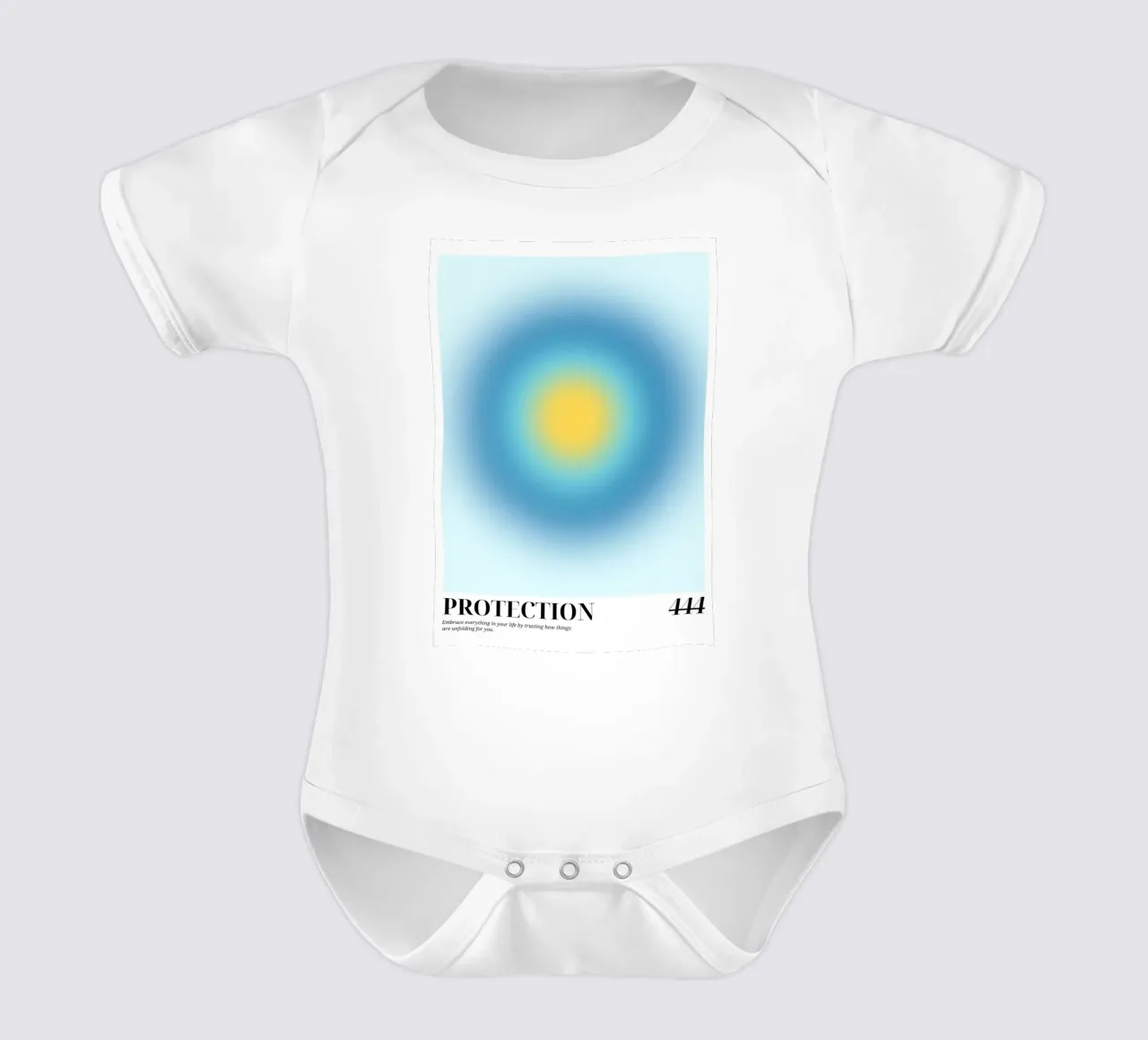 "Protezione 444" Angelo Numero Aura Gradiente Arte body neonato maniche corte da homdeco