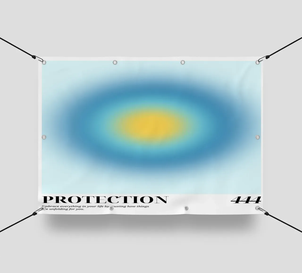 "Protezione 444" Angelo Numero Aura Gradiente Arte telo in pvc da homdeco