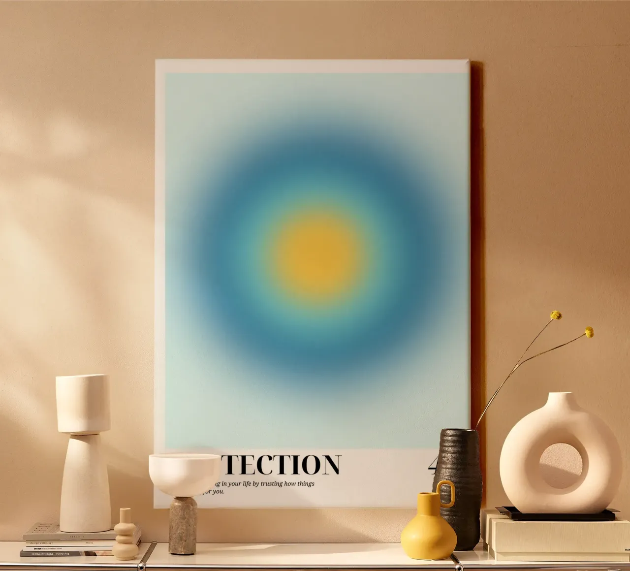 "Protection 444" Angel Number Aura Gradient Art canvas by homdeco