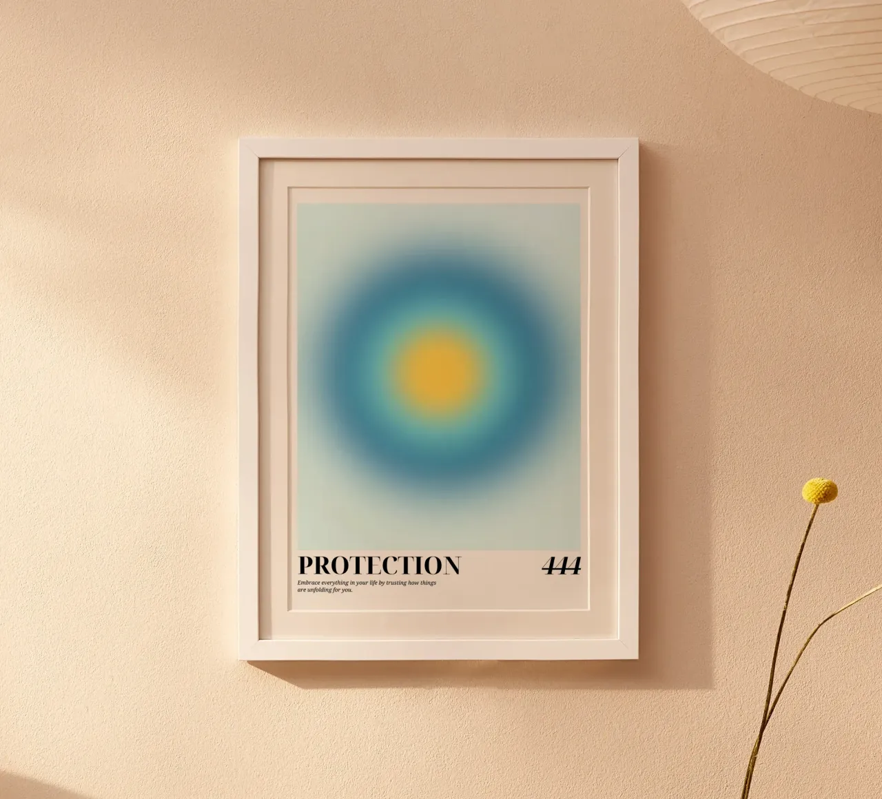 "Protezione 444" Angelo Numero Aura Gradiente Arte carta hahnemühle da homdeco