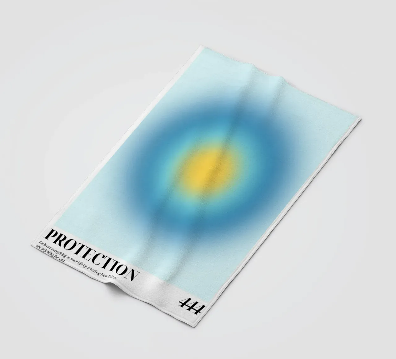 "Protezione 444" Angelo Numero Aura Gradiente Arte coperta in pile da homdeco