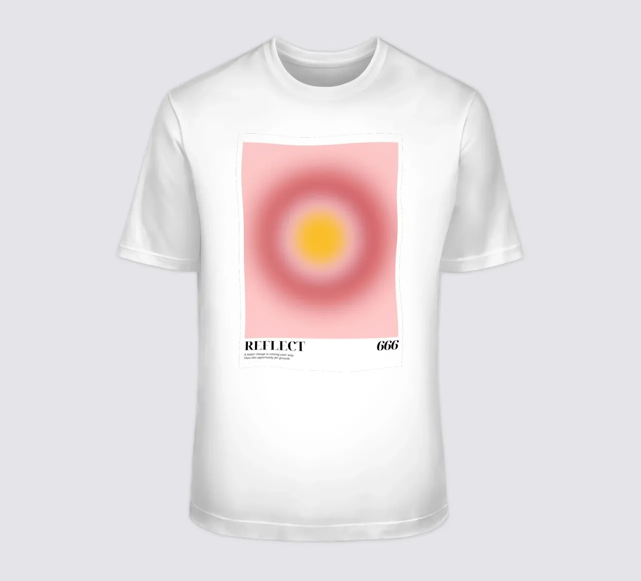 "Rifletti 666" Angelo Numero Aura Gradiente Arte t-shirt da homdeco