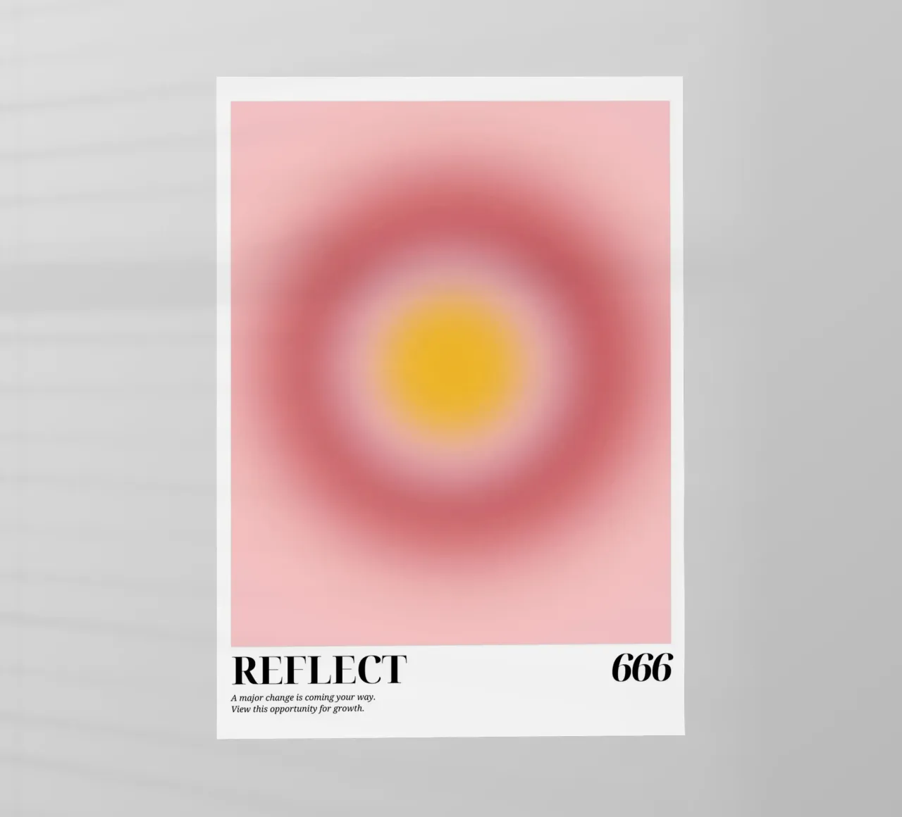 "Rifletti 666" Angelo Numero Aura Gradiente Arte pellicola backlit da homdeco