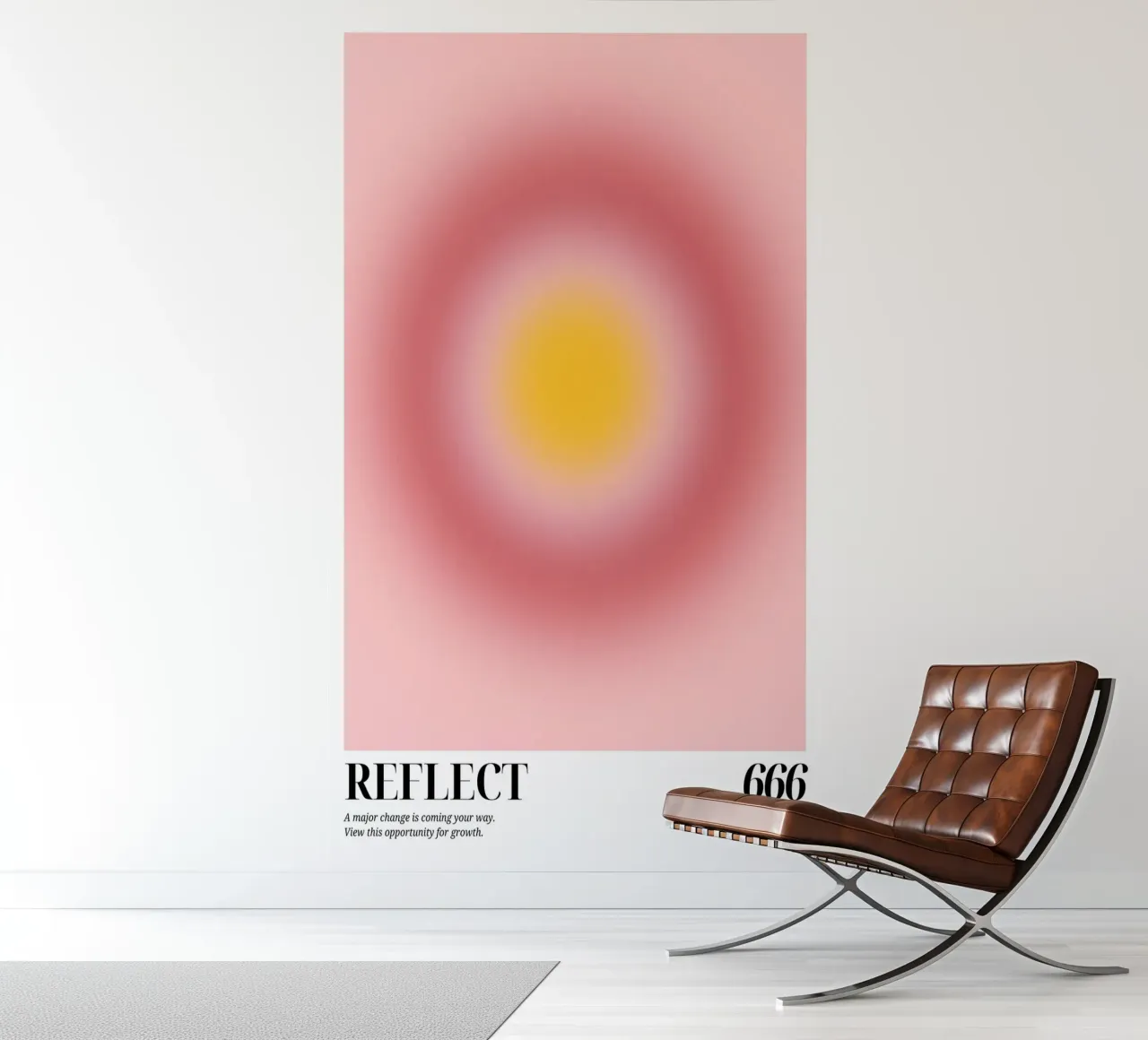 "Reflect 666" Engel Zahl Aura Gradient Kunst Fototapete von homdeco