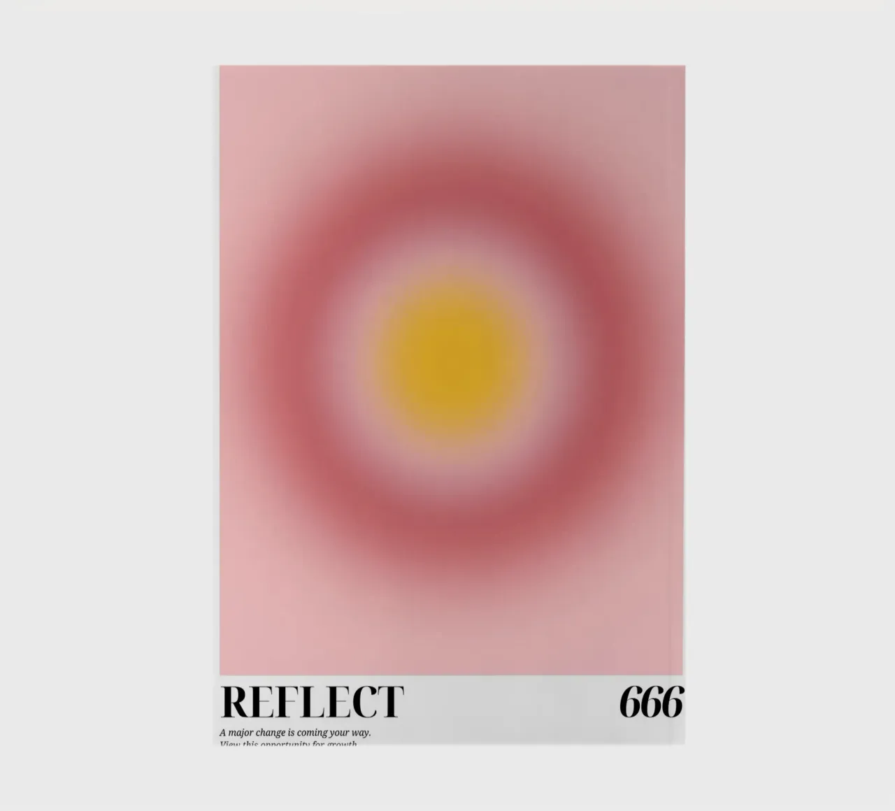 "Reflect 666" Angel Number Aura Gradient Art notebook by homdeco