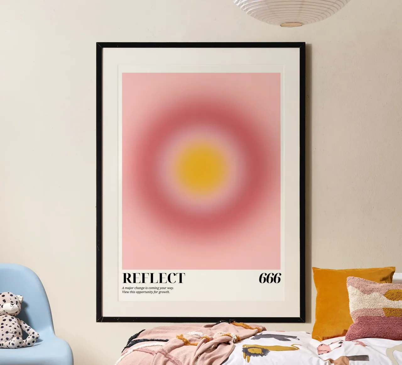 "Rifletti 666" Angelo Numero Aura Gradiente Arte carta hahnemühle da homdeco
