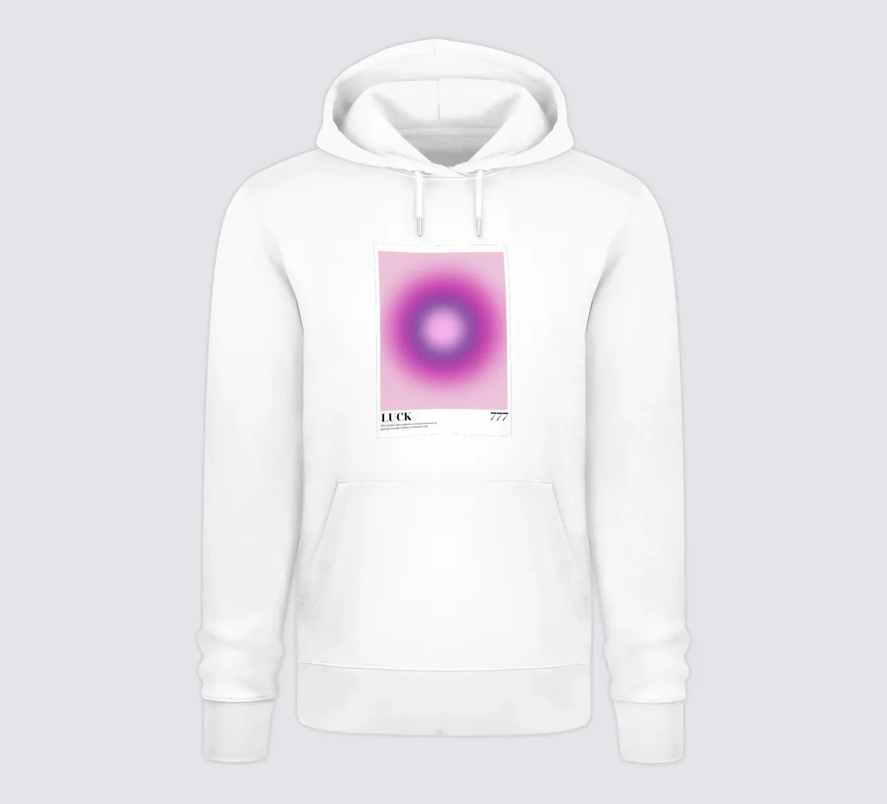 "Fortuna 777" Angelo Numero Aura Gradiente Arte felpa con cappuccio da homdeco