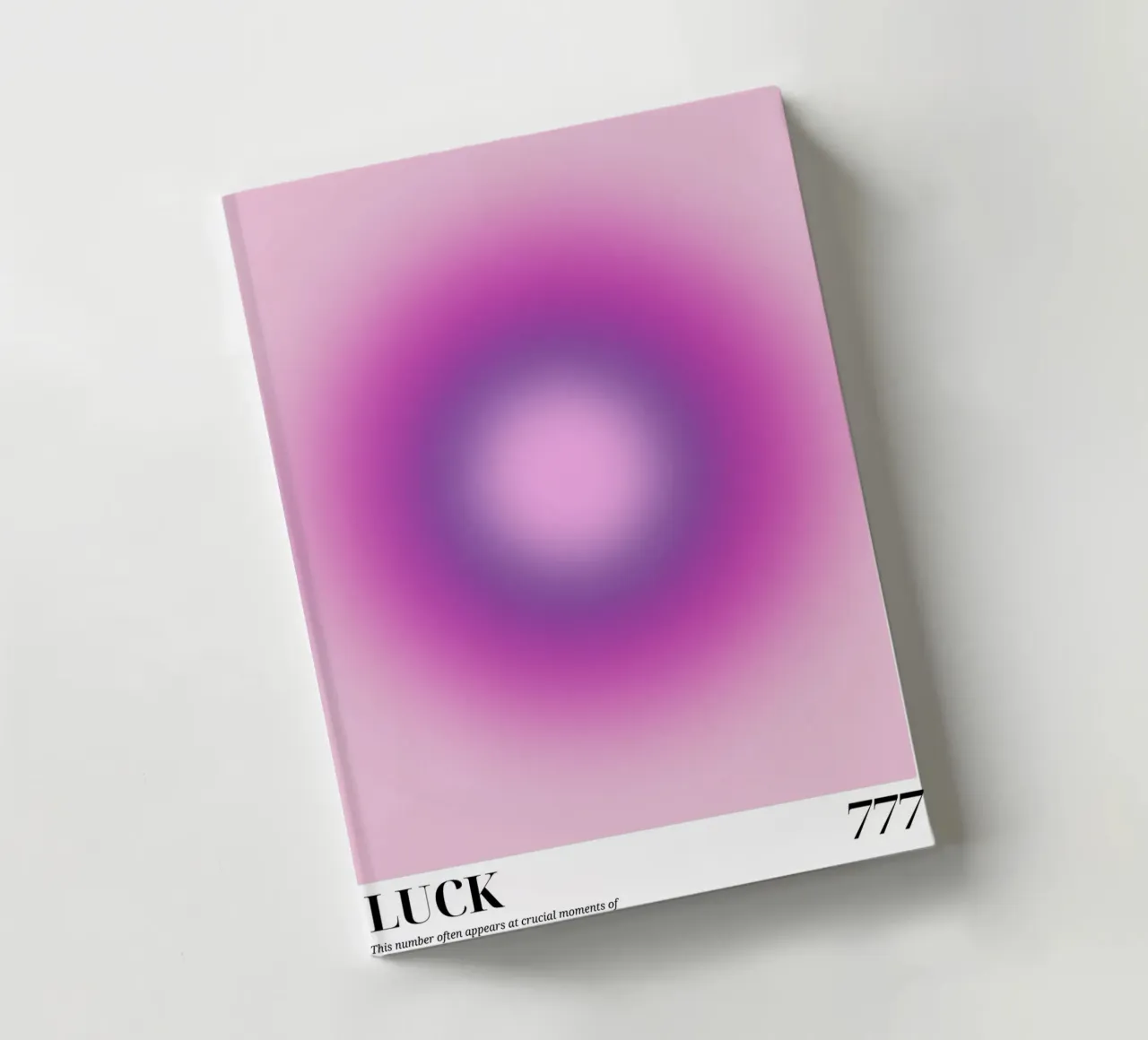 "Luck 777" Angel Number Aura Gradient Art notebook by homdeco