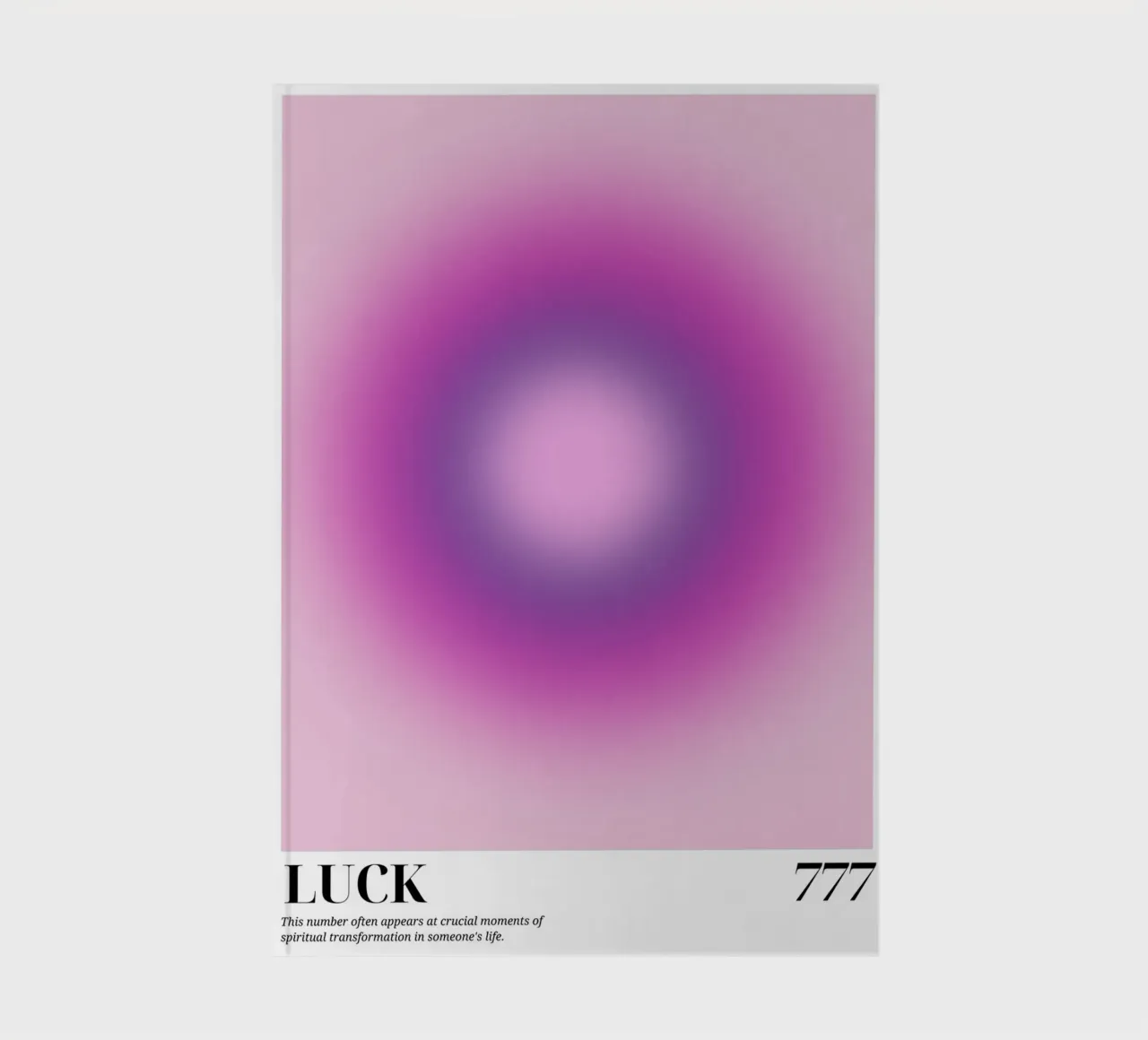 "Luck 777" Angel Number Aura Gradient Art notebook by homdeco