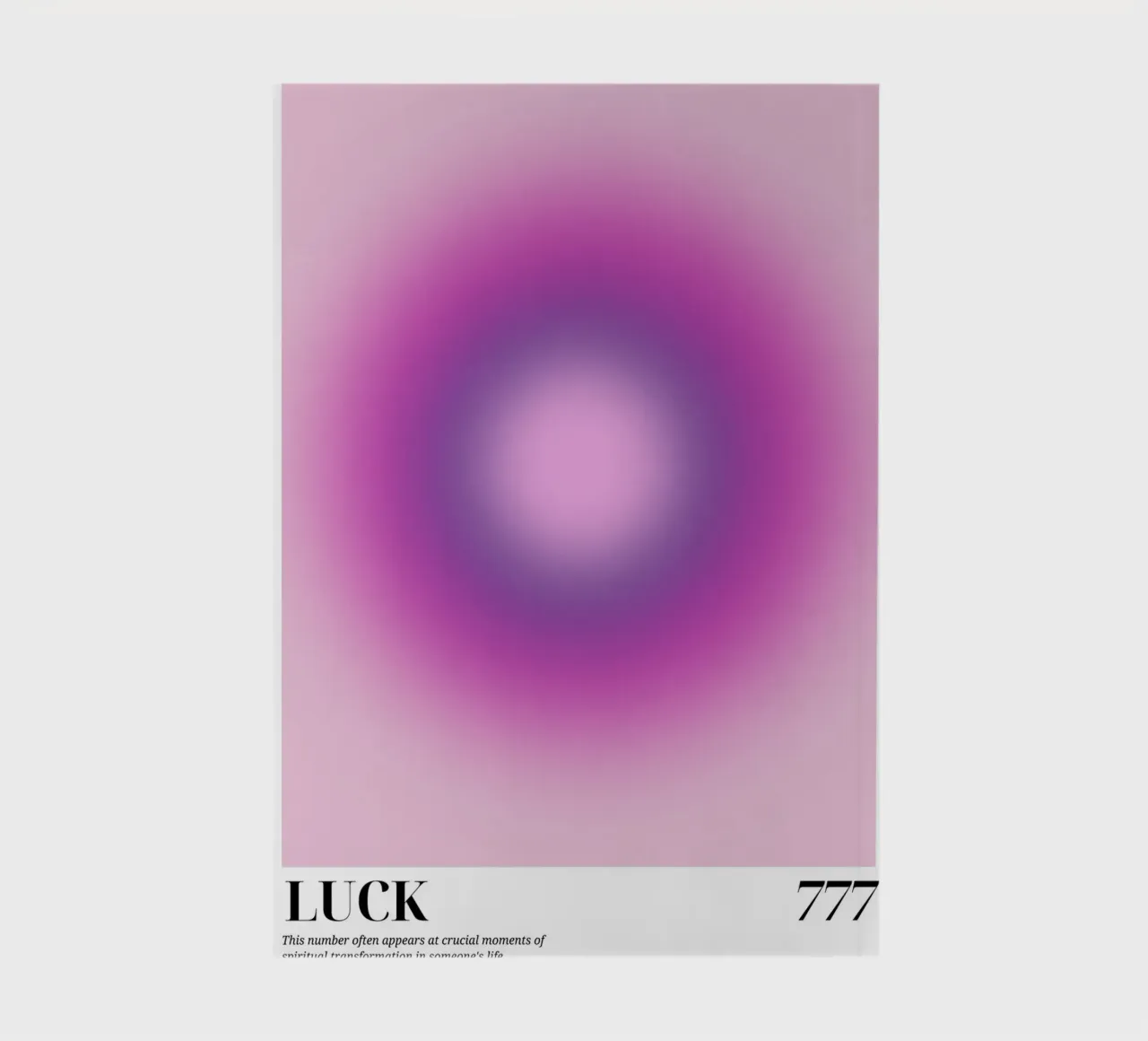 "Luck 777" Angel Number Aura Gradient Art notebook by homdeco