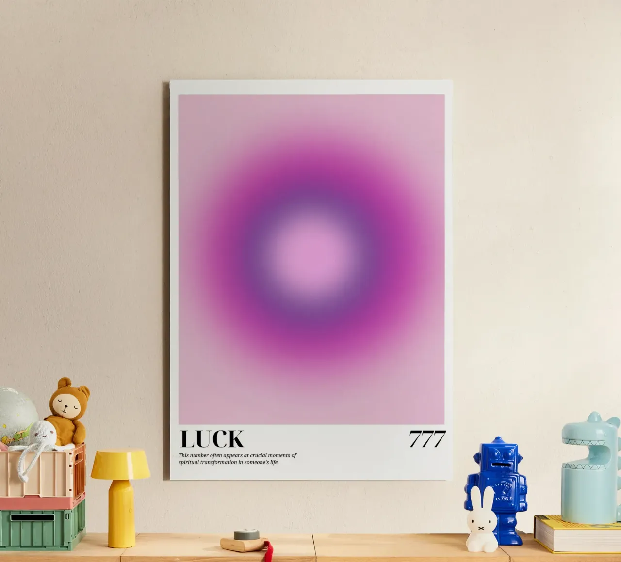 "Fortuna 777" Angelo Numero Aura Gradiente Arte alluminio dibond da homdeco