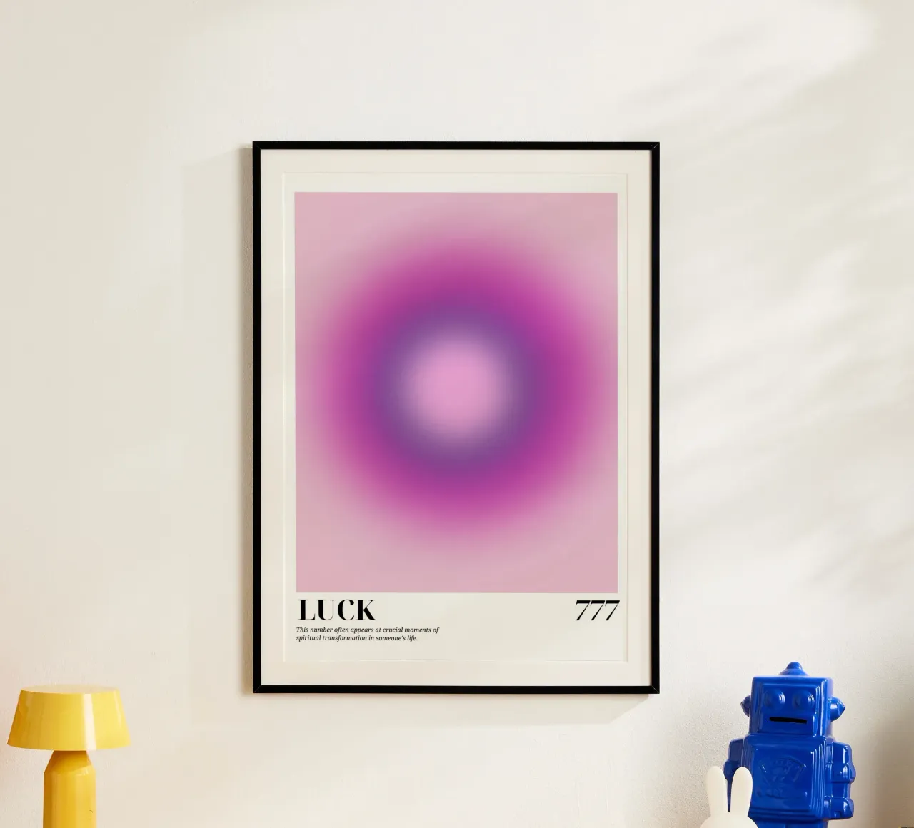 "Fortuna 777" Angelo Numero Aura Gradiente Arte carta hahnemühle da homdeco
