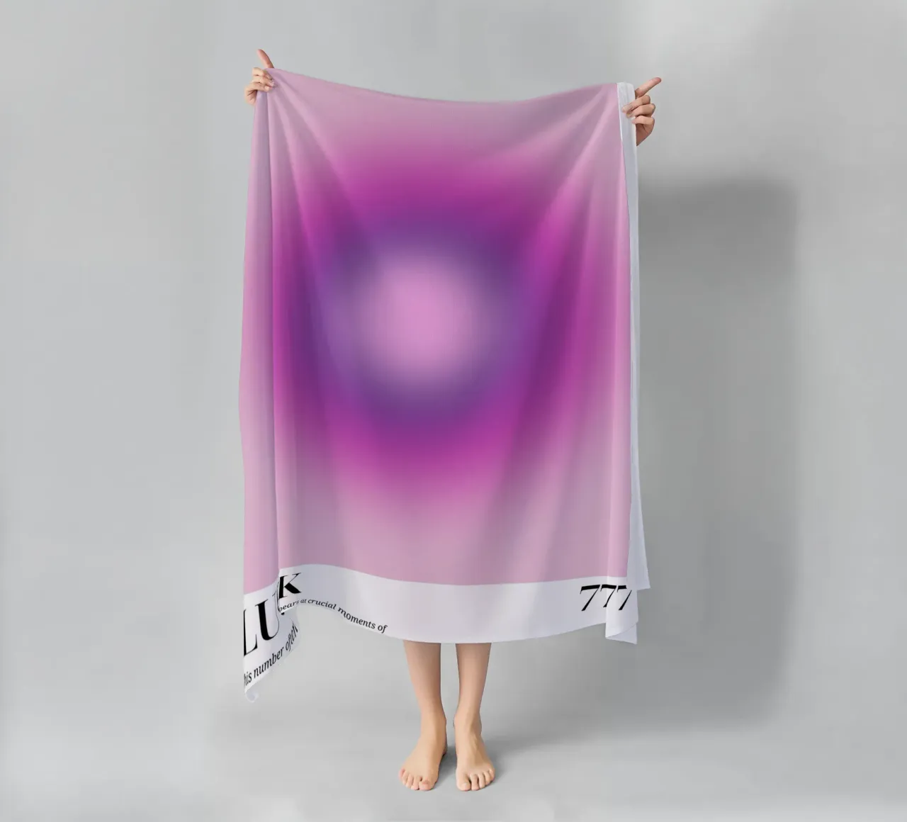 "Fortuna 777" Angelo Numero Aura Gradiente Arte telo mare da homdeco