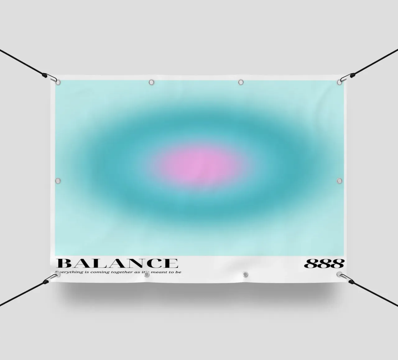 "Equilibrio 888" Angelo Numero Aura Gradiente Arte telo in pvc da homdeco