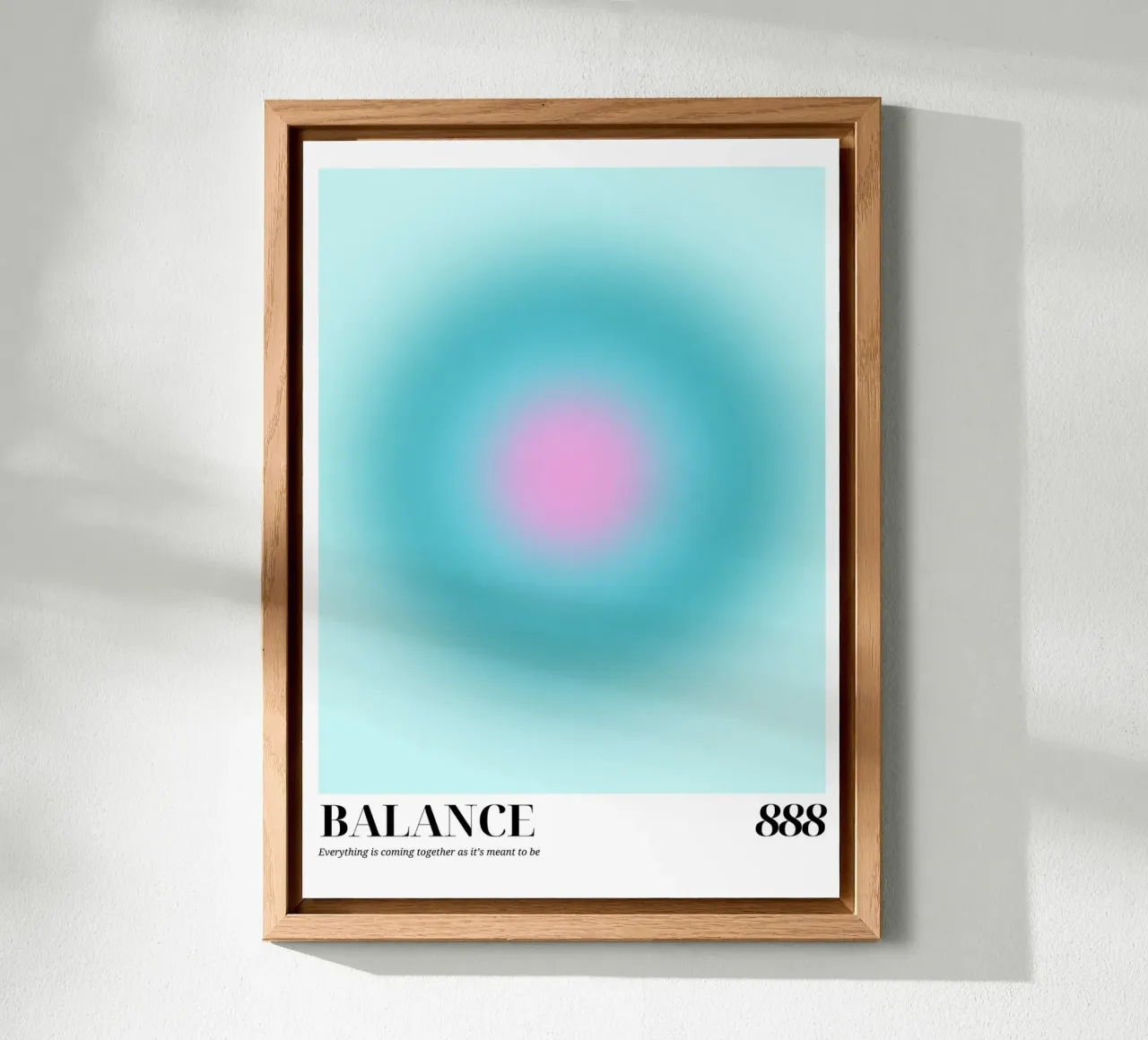 "Balance 888" Angel Number Aura Gradient Art forex plate by homdeco