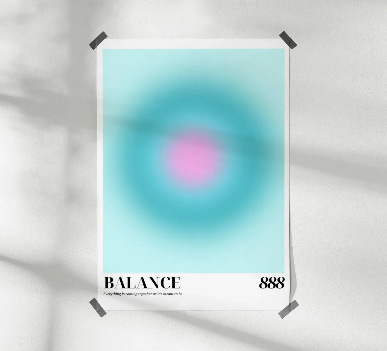 "Equilibrio 888" Angelo Numero Aura Gradiente Arte carta hahnemühle da homdeco