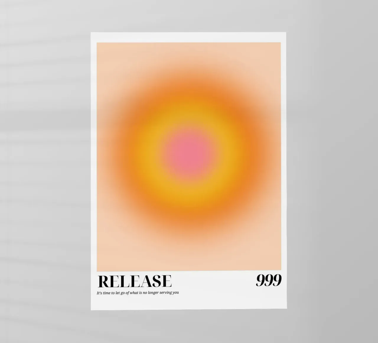 "Rilascio 999" Angelo Numero Aura Gradiente Arte pellicola backlit da homdeco