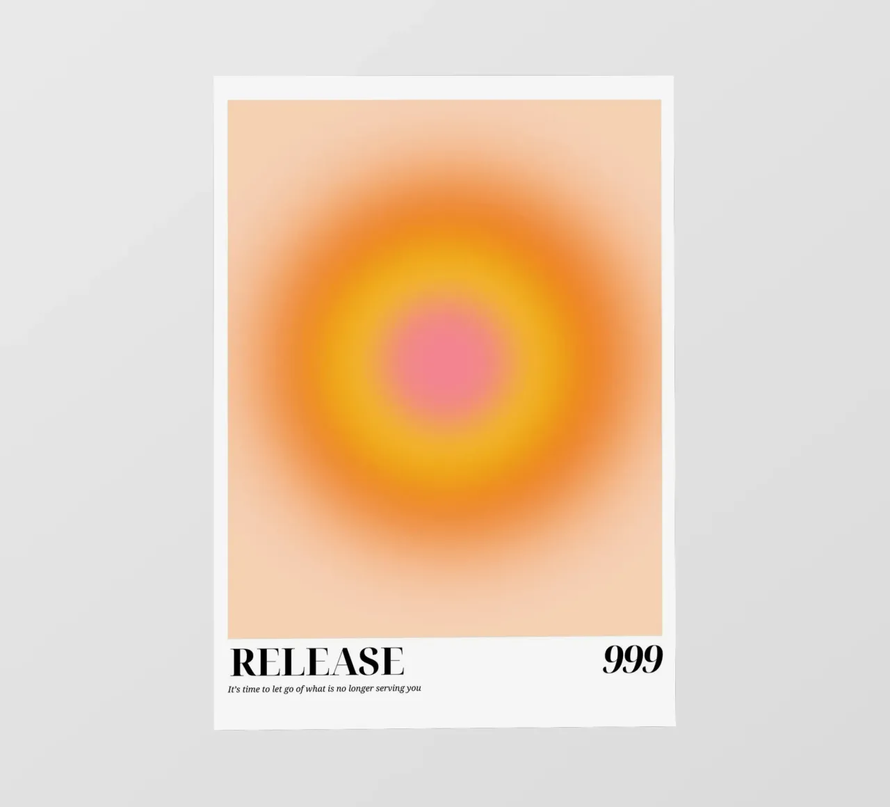 "Rilascio 999" Angelo Numero Aura Gradiente Arte pellicola backlit da homdeco