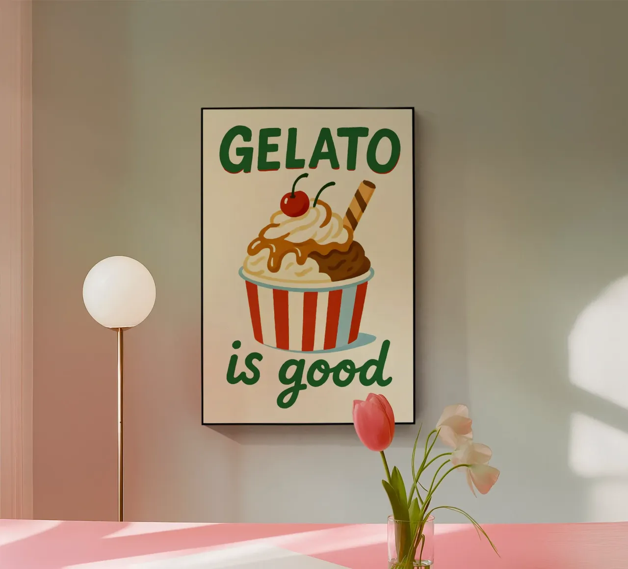Gelato Is Good plexiglass da Wall of Whispers