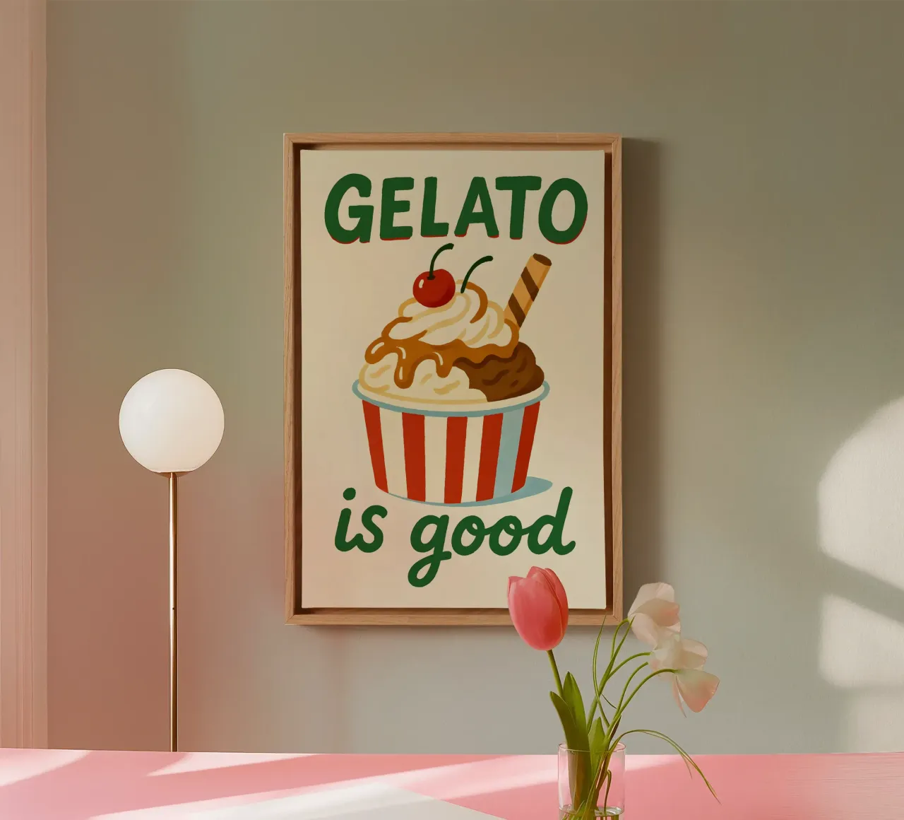 Gelato Is Good canvas by Wall of Whispers
