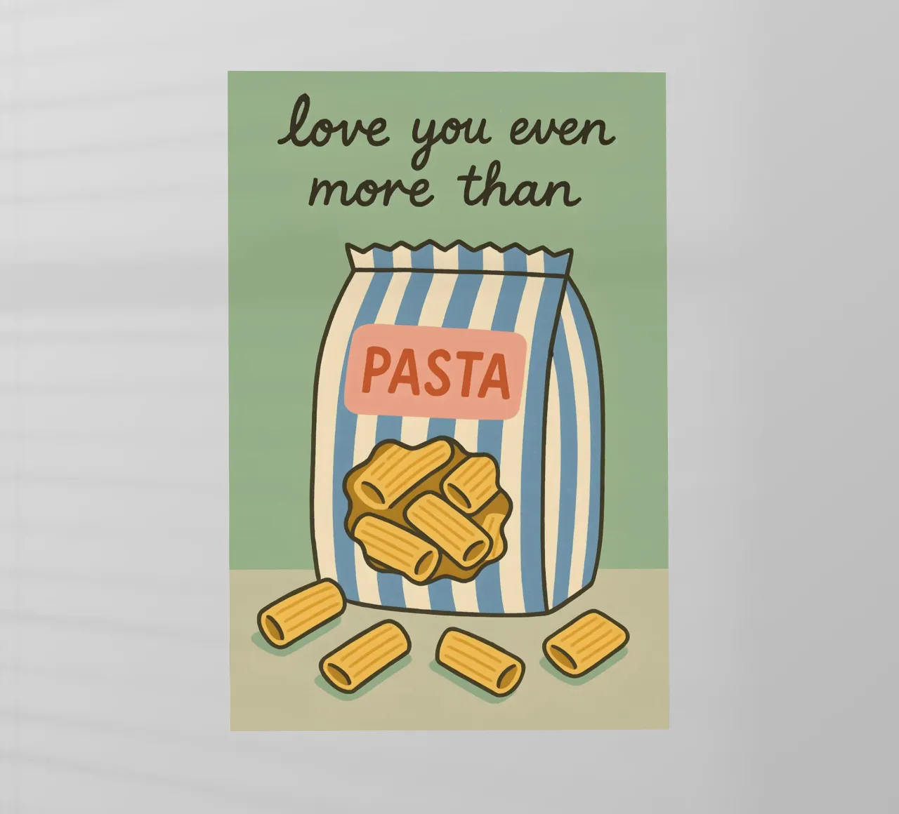 Love You Even More Than Pasta pellicola backlit da Wall of Whispers
