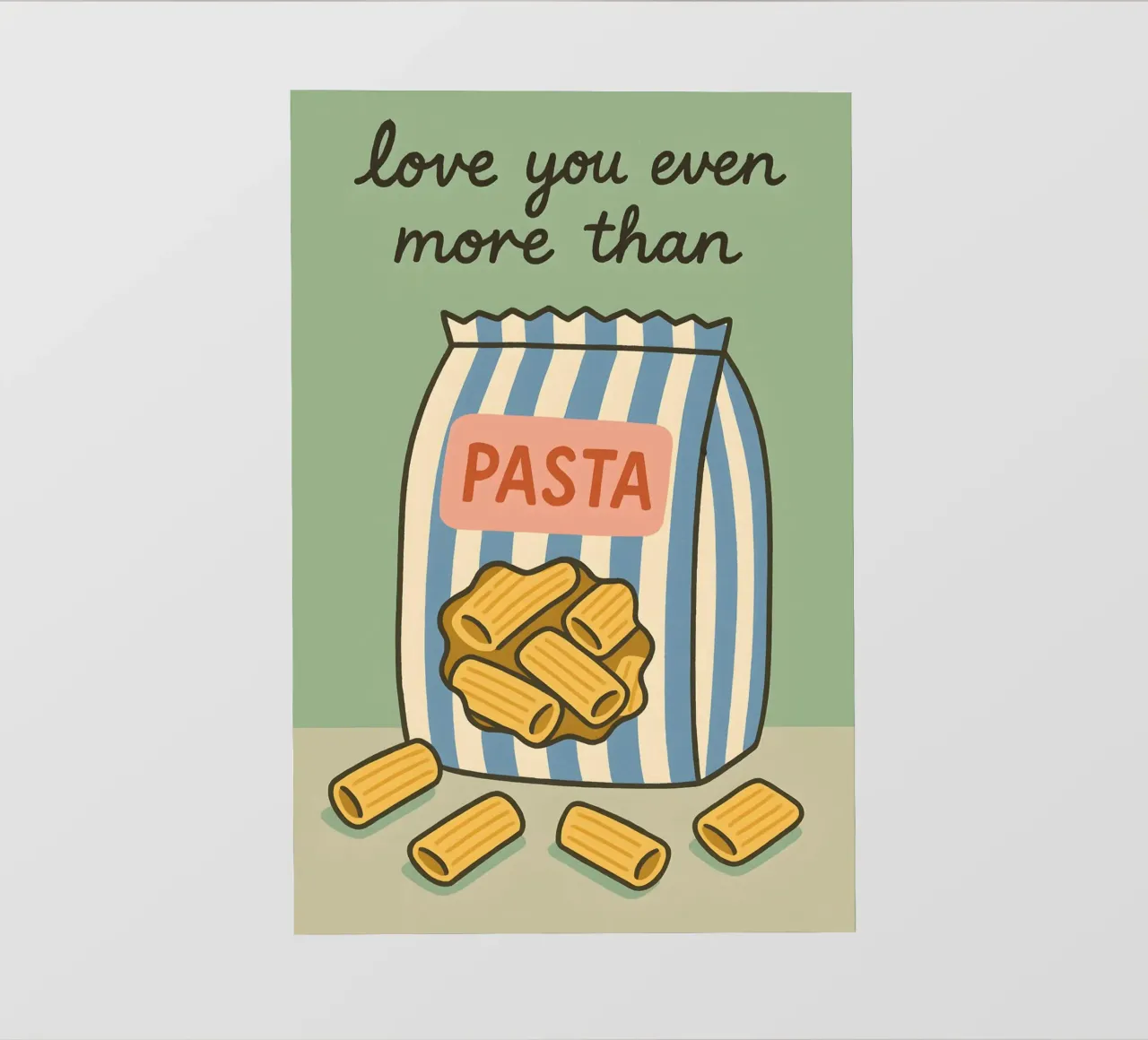 Love You Even More Than Pasta pellicola backlit da Wall of Whispers