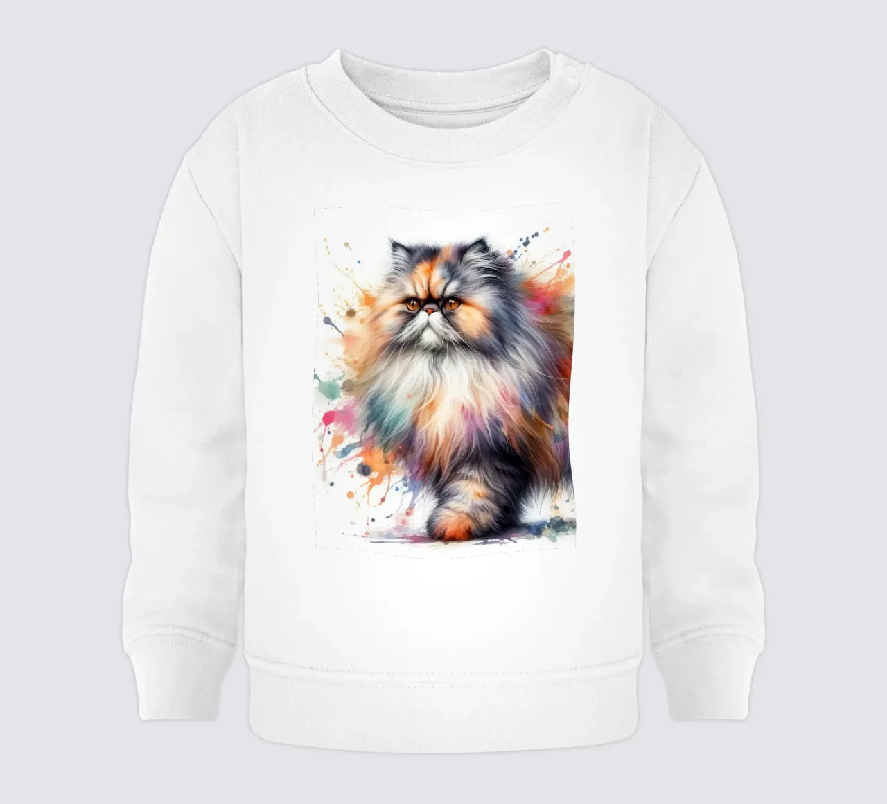 Gatto persiano ad acquerello felpa neonato da 🥝 KIWI STORE