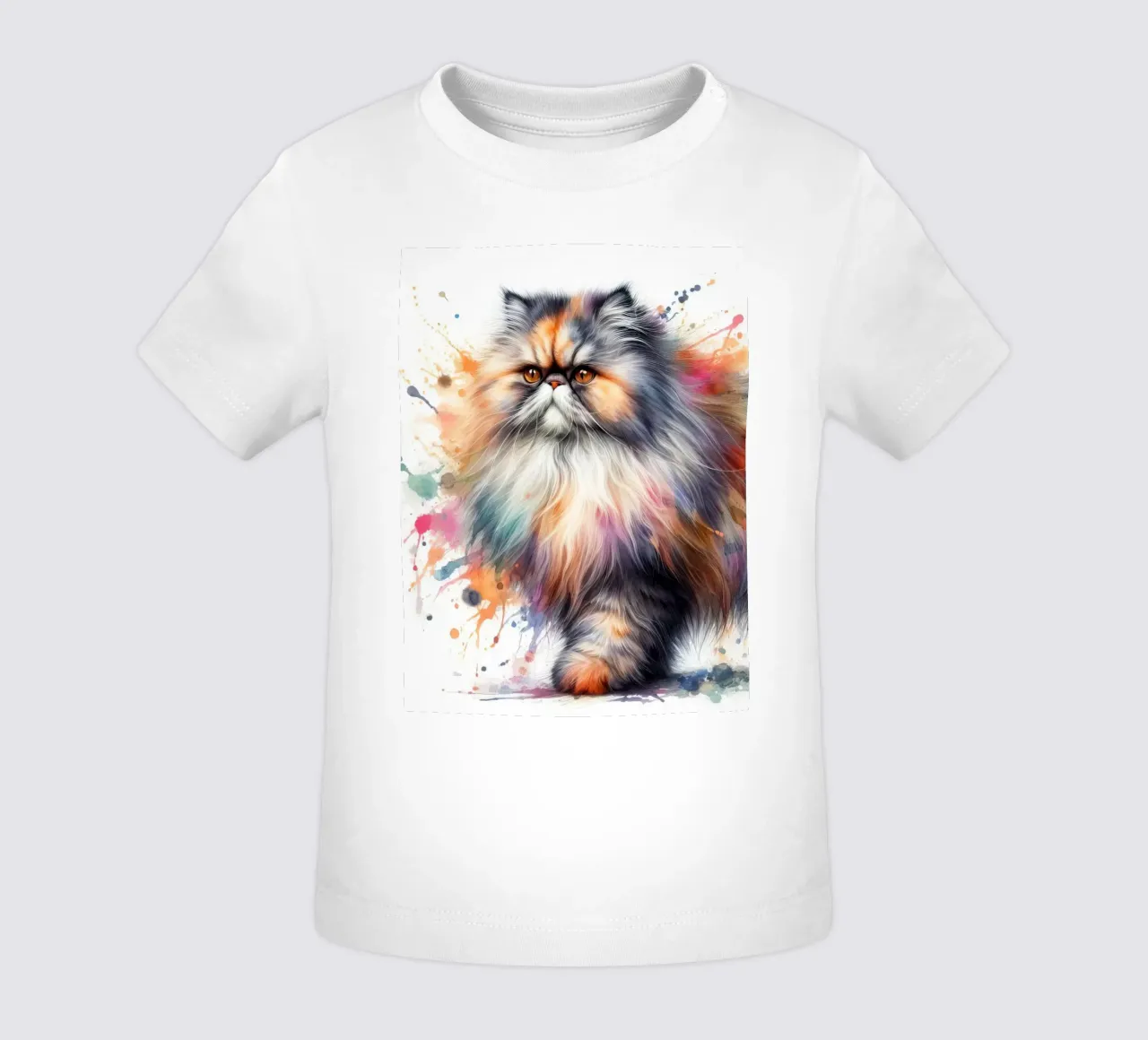 Perserkatze in Aquarell Baby T-Shirt von 🥝 KIWI STORE