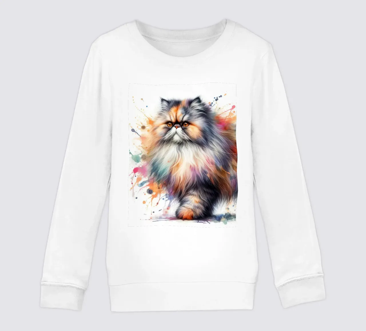Gatto persiano ad acquerello felpa bambino da 🥝 KIWI STORE