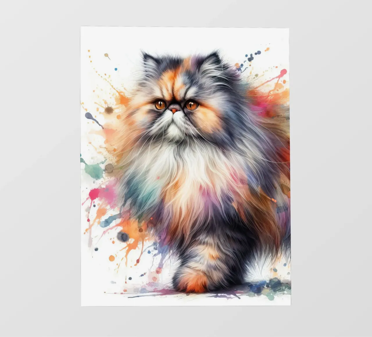 Gatto persiano ad acquerello telo in pvc da 🥝 KIWI STORE