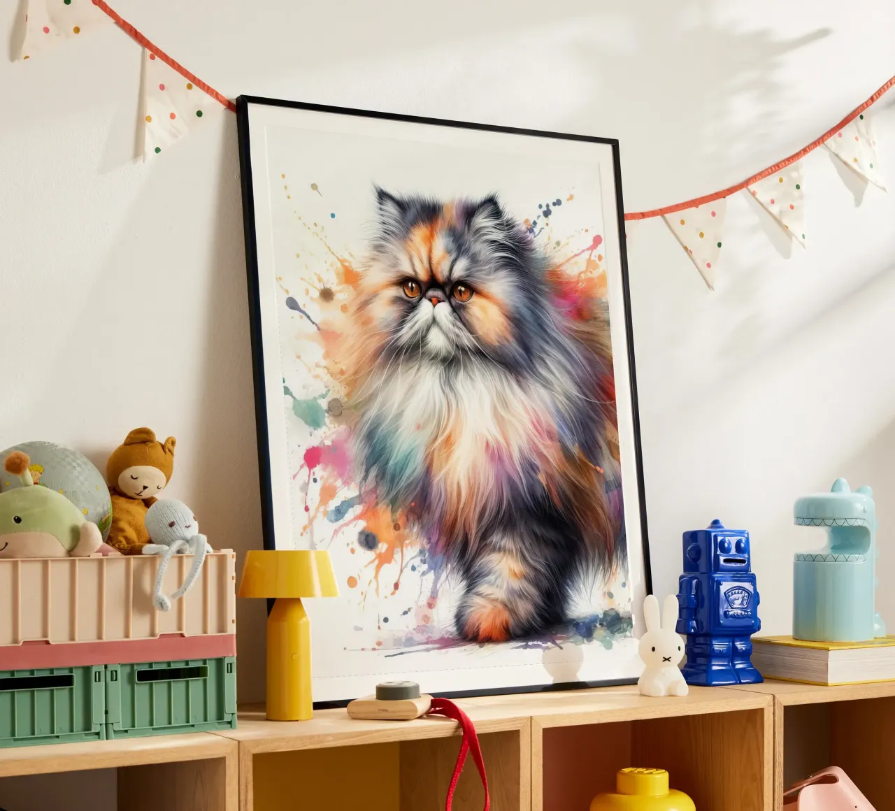 Gatto persiano ad acquerello carta hahnemühle da 🥝 KIWI STORE