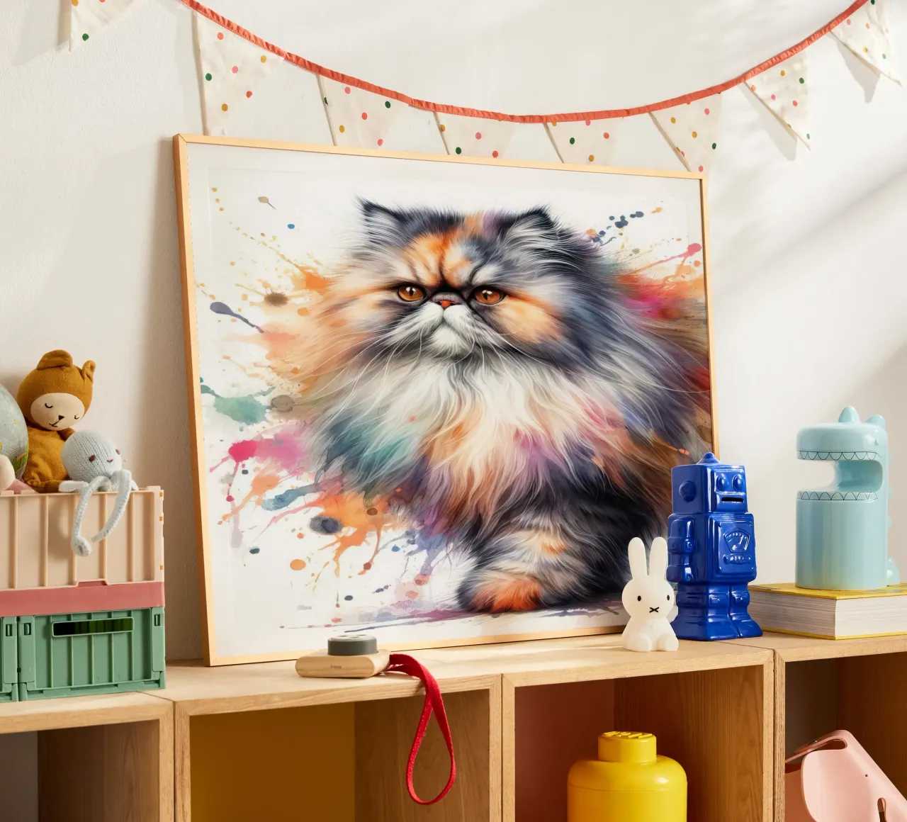 Gatto persiano ad acquerello carta hahnemühle da 🥝 KIWI STORE