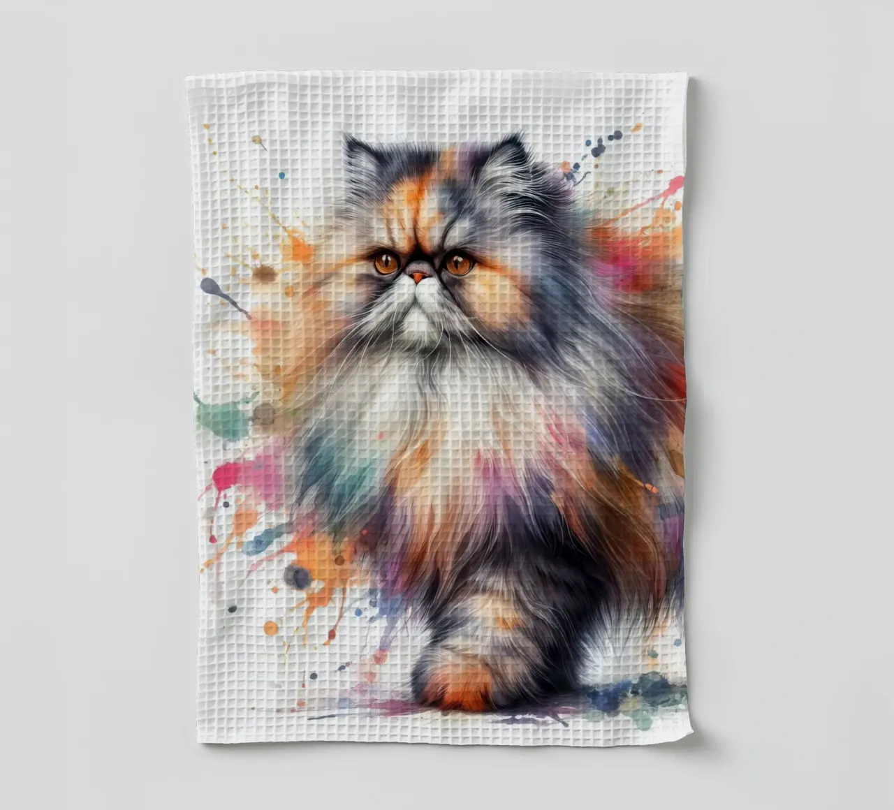 Gatto persiano ad acquerello canovaccio da cucina da 🥝 KIWI STORE