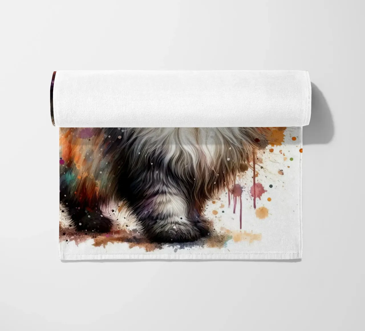 Persian cat in watercolor beach towel by 🥝 KIWI STORE