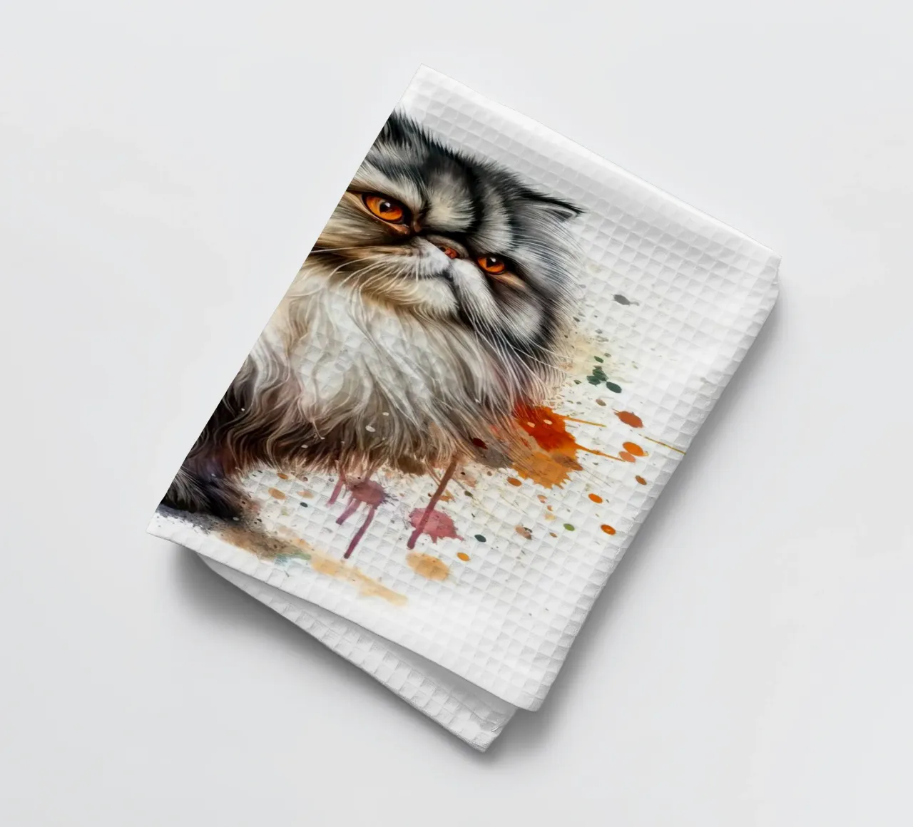 Gatto persiano ad acquerello canovaccio da cucina da 🥝 KIWI STORE